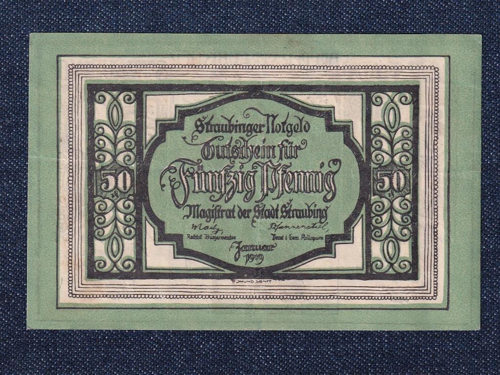Németország Straubing 50 Pfennig szükségpénz 1919
