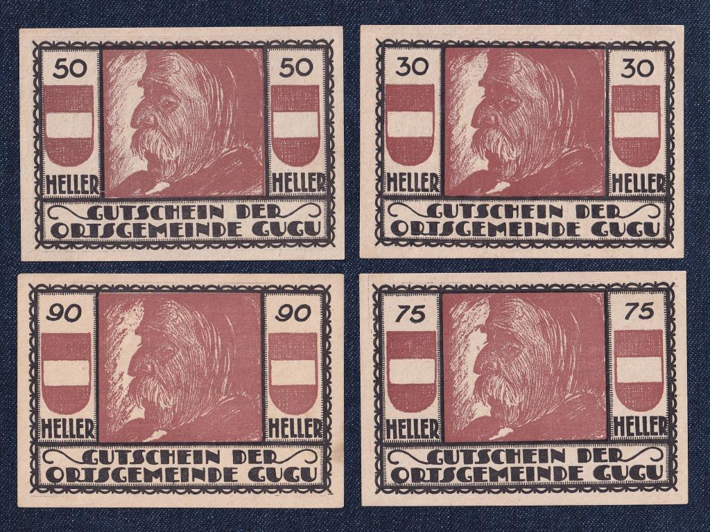 Ausztria 4 darabos szükségpénz szett 1920