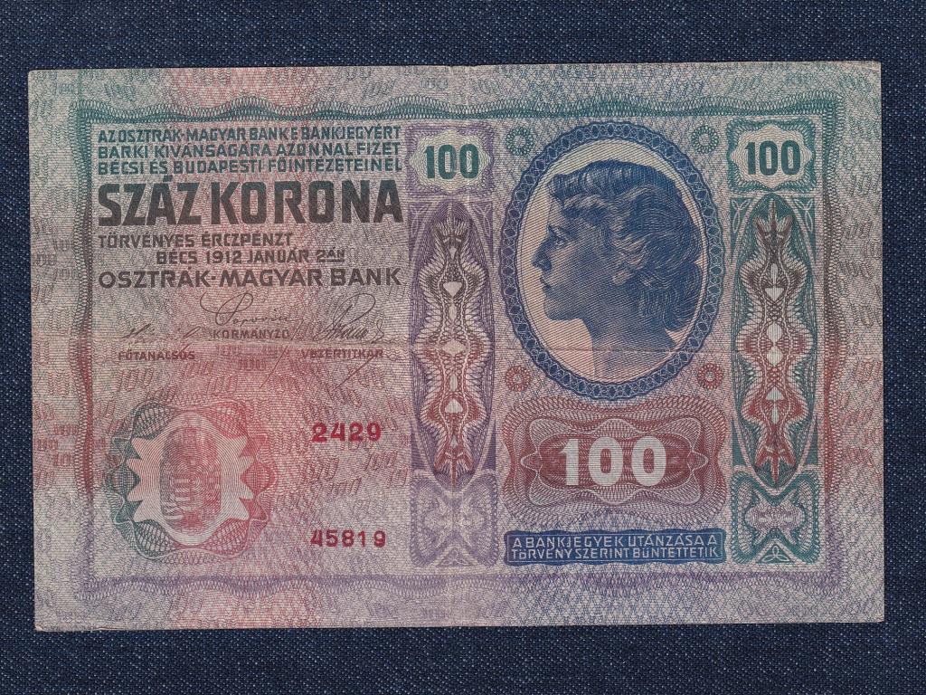 Osztrák-Magyar (1912-1915) 100 Korona bankjegy 1912 Deutschösterreich
