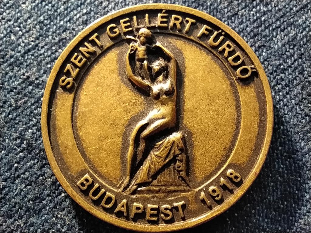 Szent Gellért Fürdő Budapest 1918 bronz emlékérem