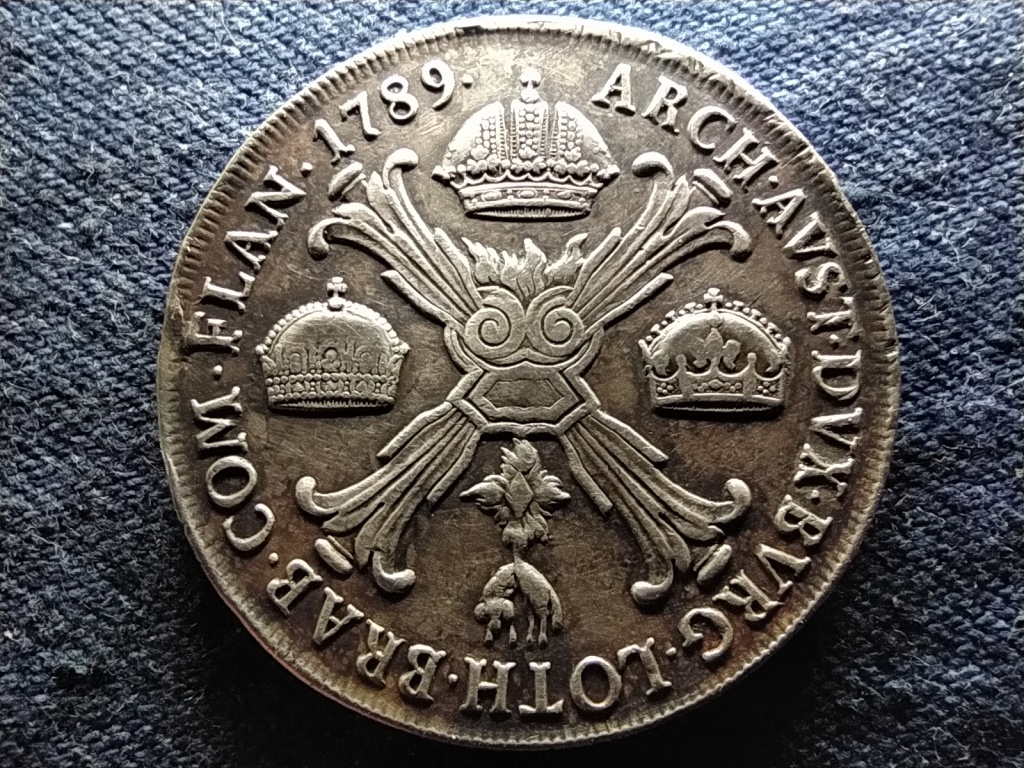 Osztrák Németalföld II. József (1780-1790) .873 ezüst 1 koronatallér 1789 M 