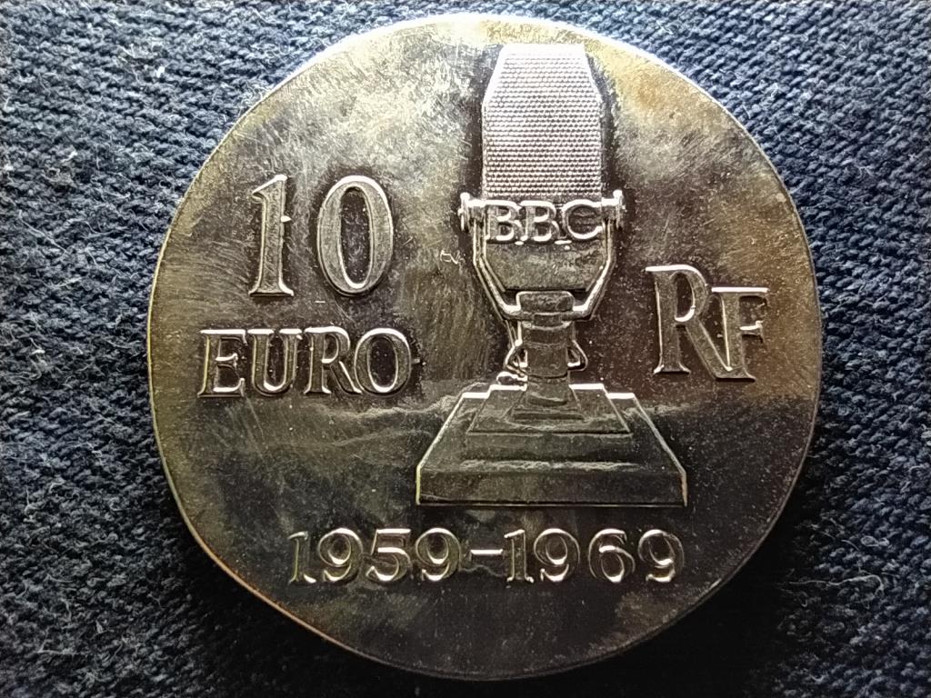 Franciaország Charles de Gaulle .900 Ezüst 10 Euro 2015 PP
