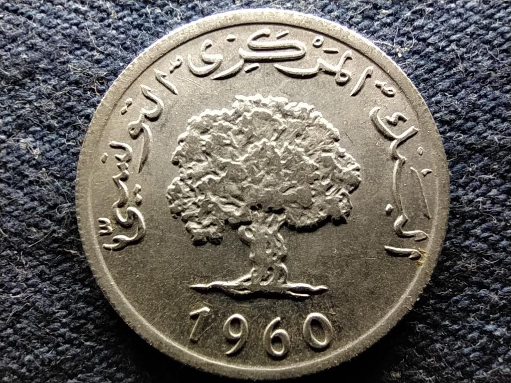 Tunézia tölgyfa 5 milliéme 1960 