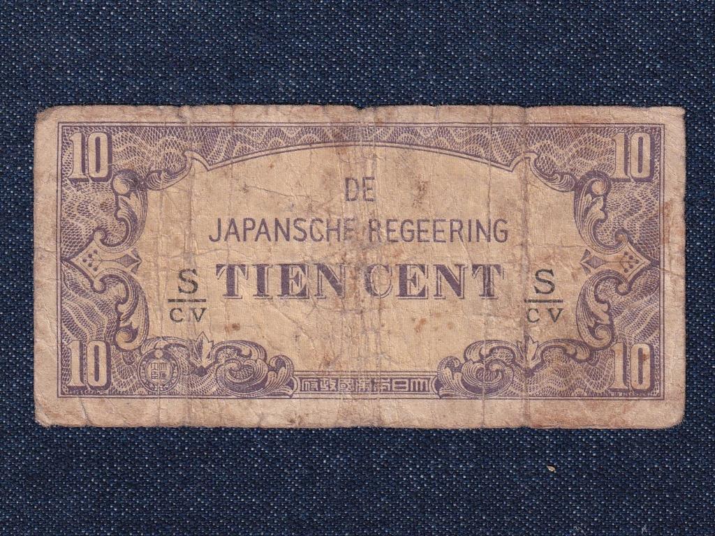Holland Kelet India Japán megszállás 10 Cent 1942