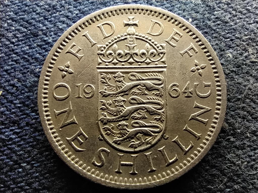 Anglia II. Erzsébet (1952-) 1 Shilling 1964 
