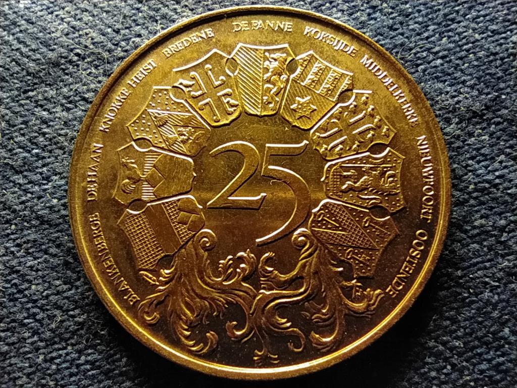 Belgium I. Baldvin 25 frank zseton 30,3 mm 1980 