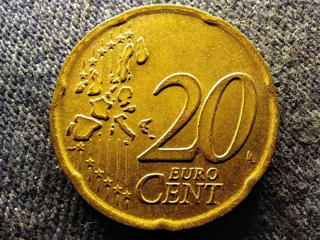 Olaszország Köztársaság (1946-) 2002-2007 20 Euro Cent 2002 R