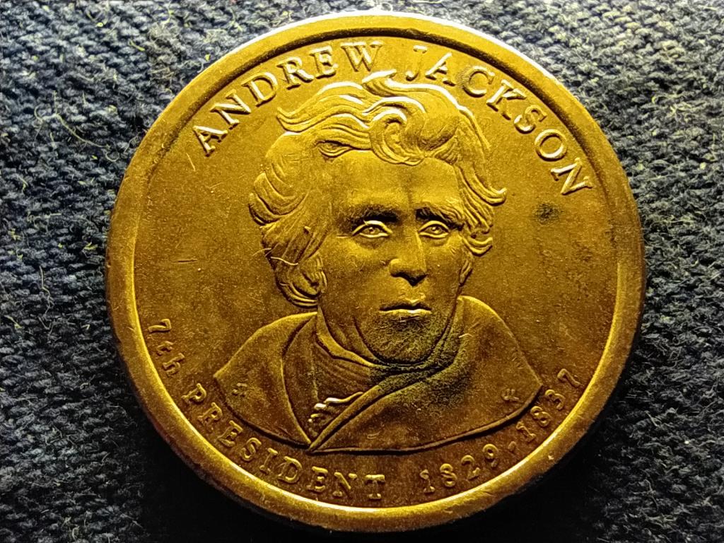 USA Elnöki dollár érme sorozat Andrew Jackson 1 Dollár 2008 D oxidfolt