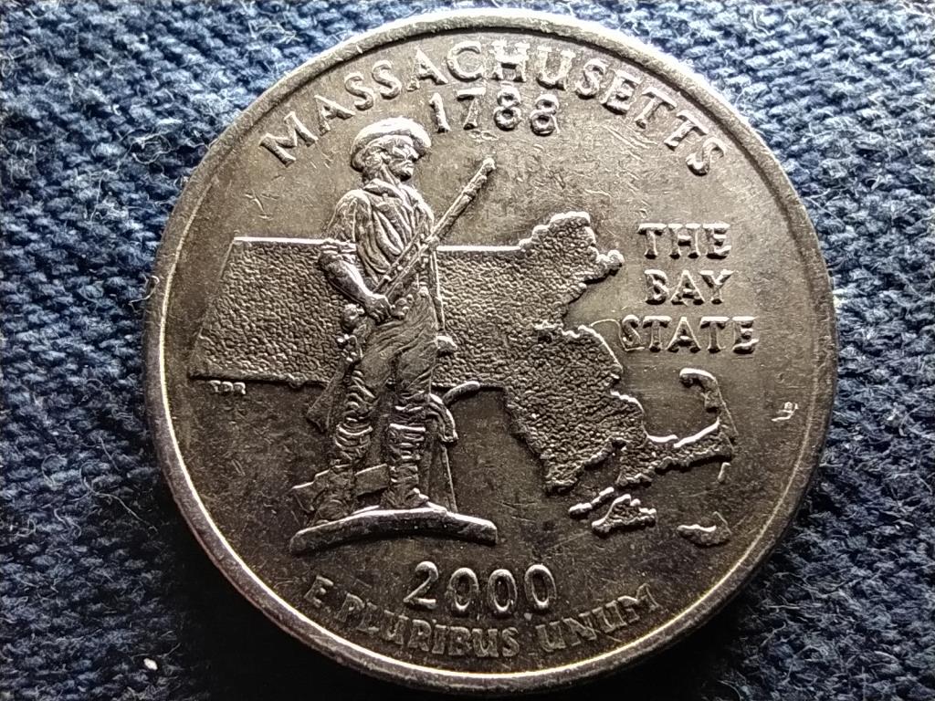USA 50 State Quarters Massachusetts 1/4 Dollár 2000 D