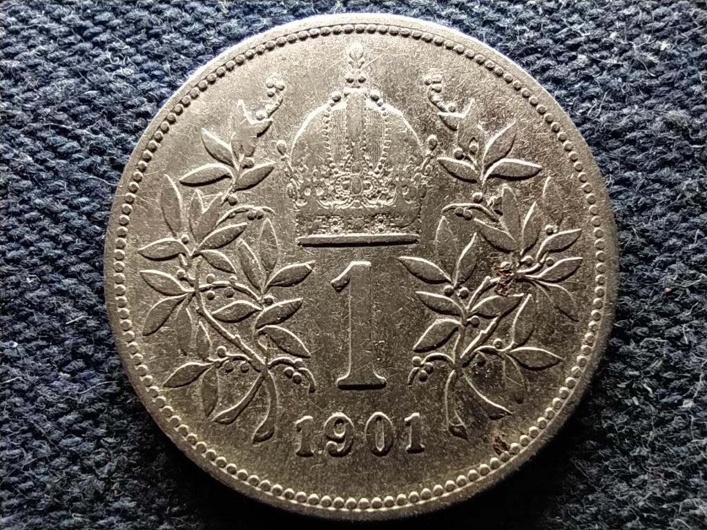 Ausztria Ferenc József Osztrák-Magyar .835 ezüst 1 Korona 1901