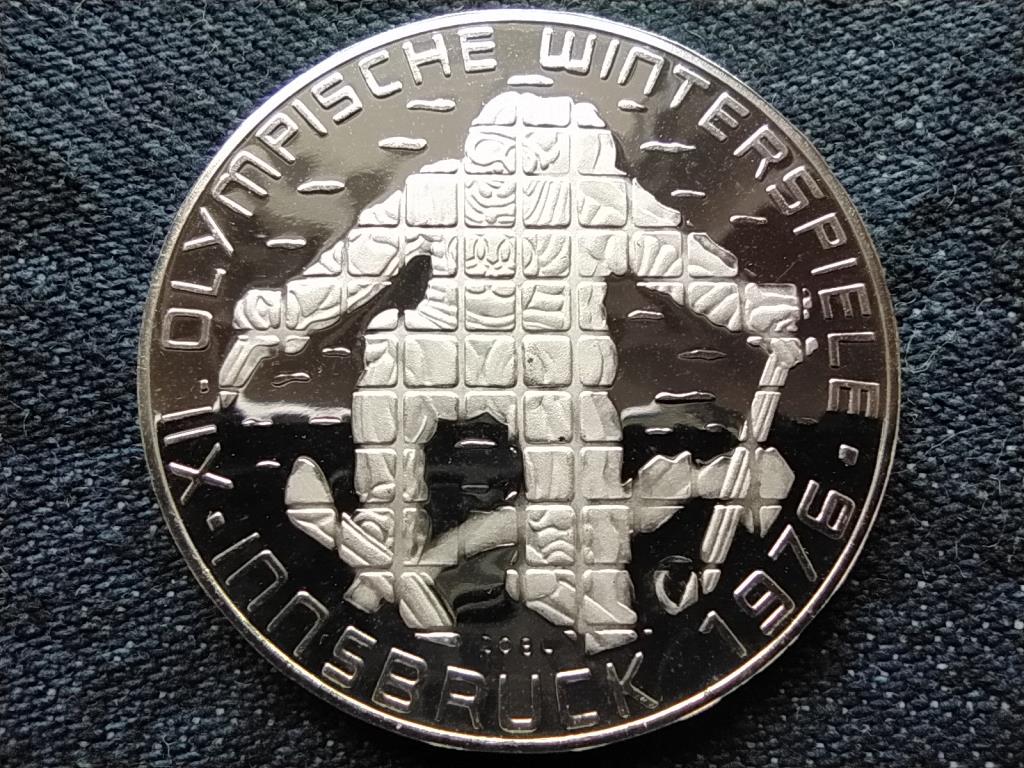 Ausztria XII. Innsbrucki téli Olimpiai játékok .640 ezüst 100 Schilling 1976 városi címer PP