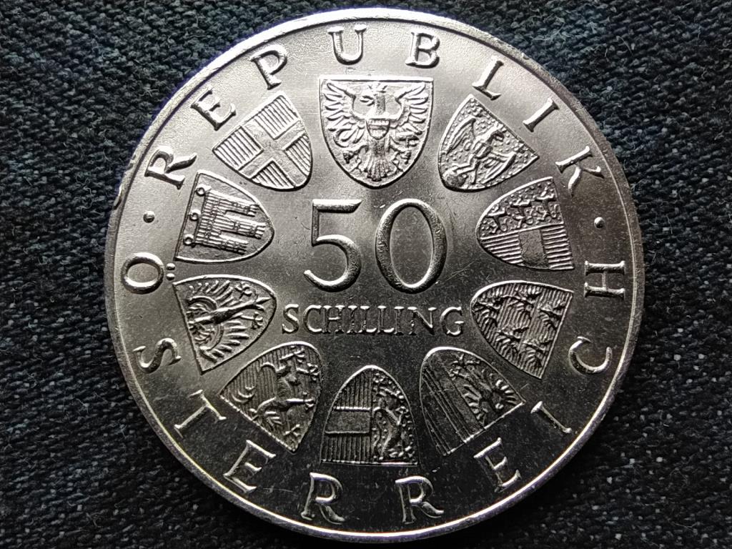 Ausztria 50 éves a köztársaság .900 ezüst 50 Schilling 1968