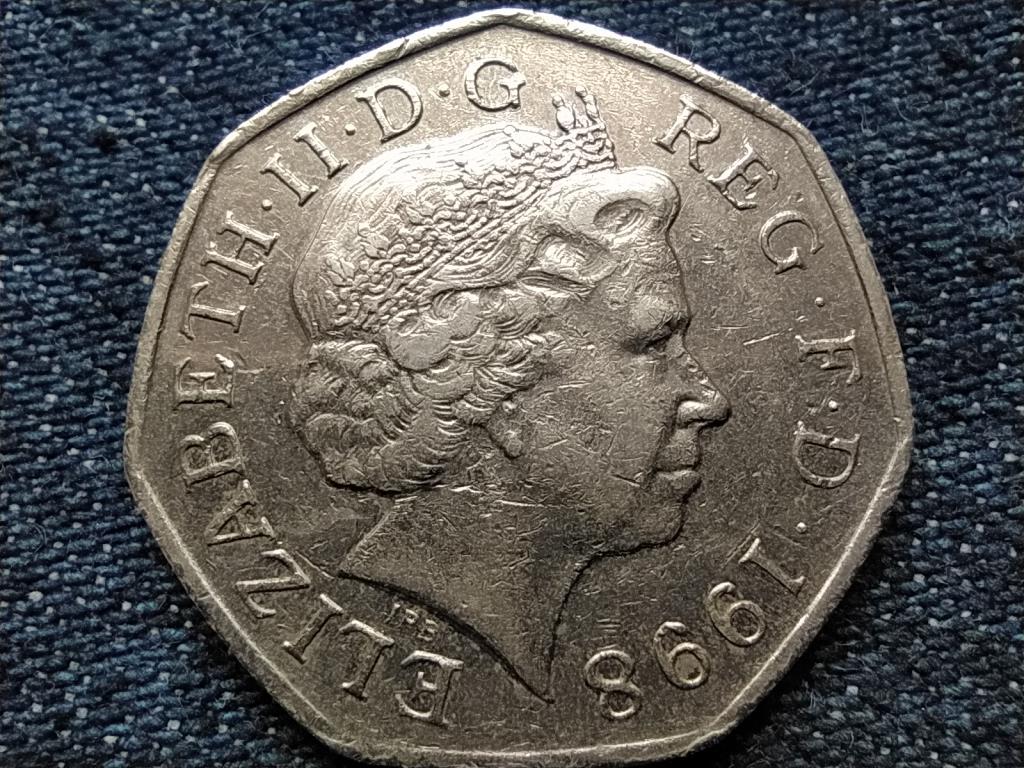 Anglia II. Erzsébet (1952-) 50 Penny 1998