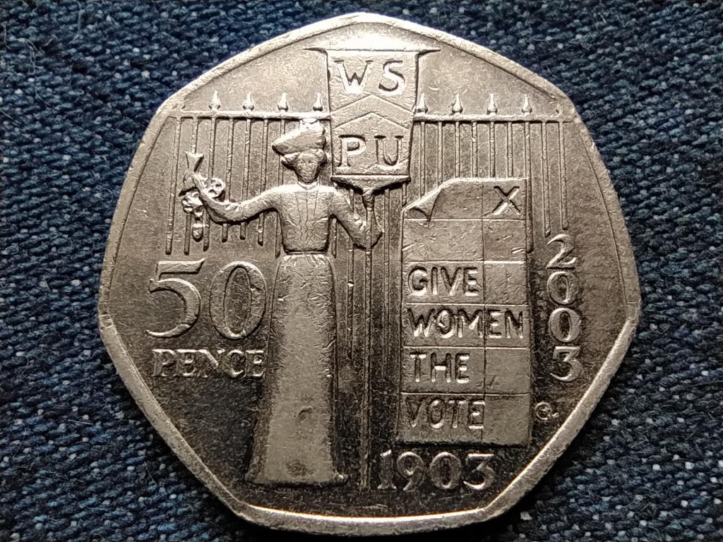 Anglia Szufrazsett mozgalom 50 Penny 2003
