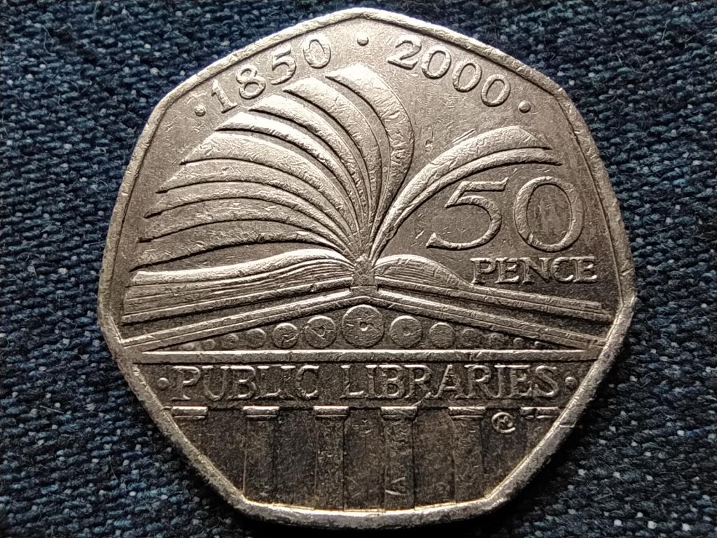 Anglia Közkönyvtári rendszer 50 Pence 2000