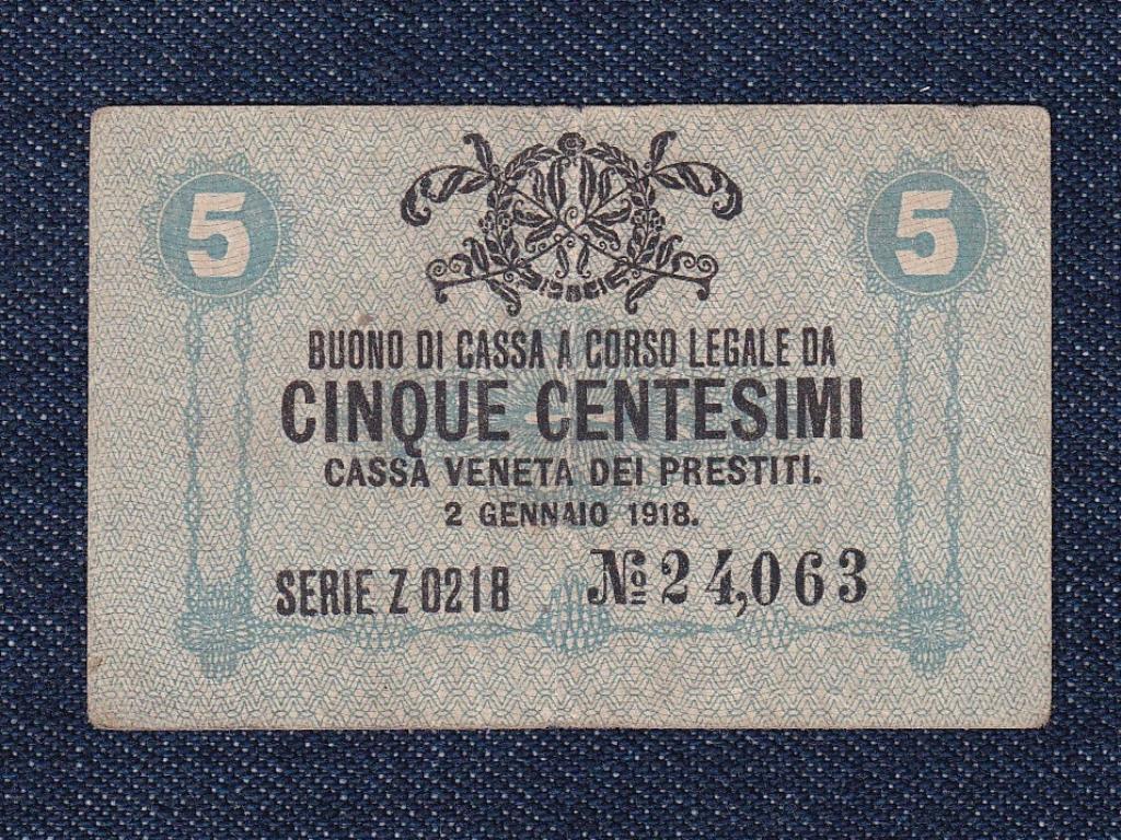 Olaszország 5 Centesimi bankjegy 1918