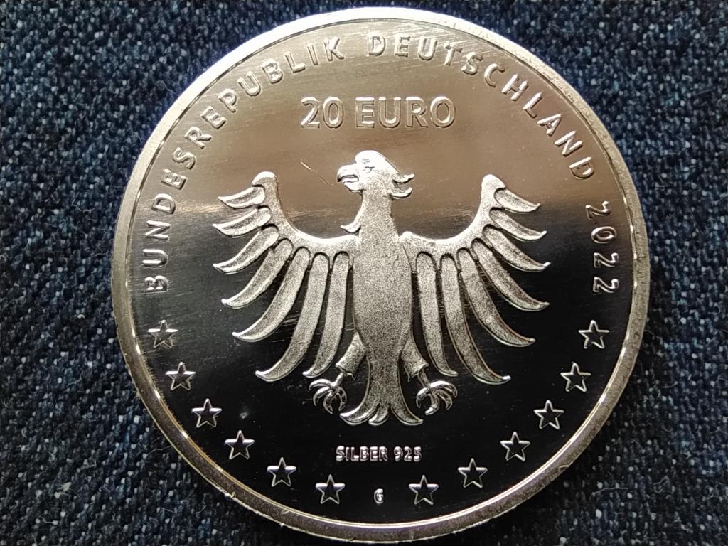 Németország Annette von Droste-Hülshoff .925 Ezüst 20 Euro 2022 G PP