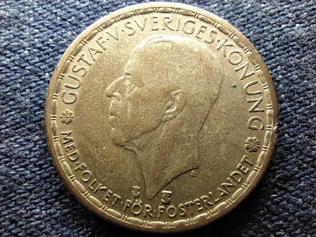 Svédország V. Gusztáv (1907-1950) .400 ezüst 1 Korona 1950 TS