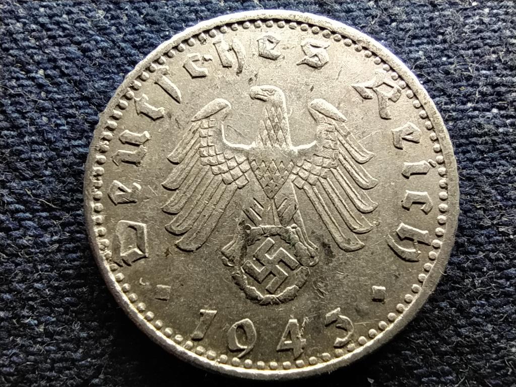 Németország Horogkeresztes 50 birodalmi pfennig 1943 A