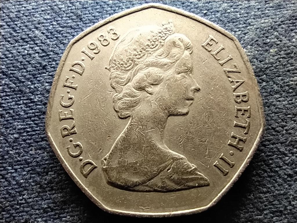 Anglia II. Erzsébet (1952-) 50 Új Penny 1983