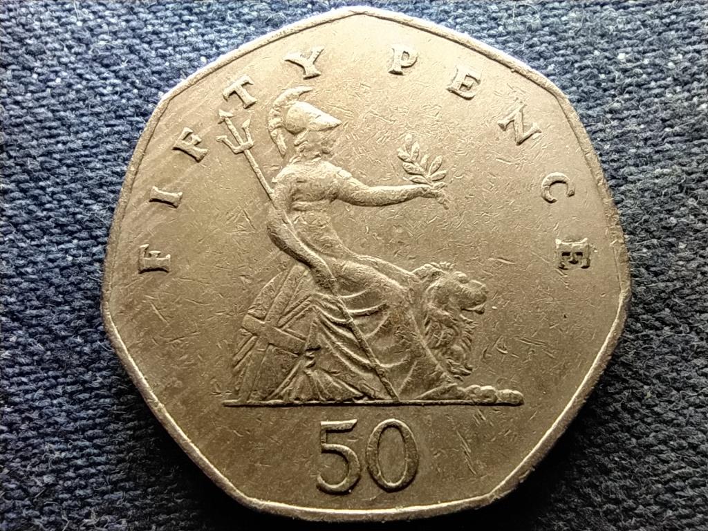 Anglia II. Erzsébet (1952-) 50 Új Penny 1983