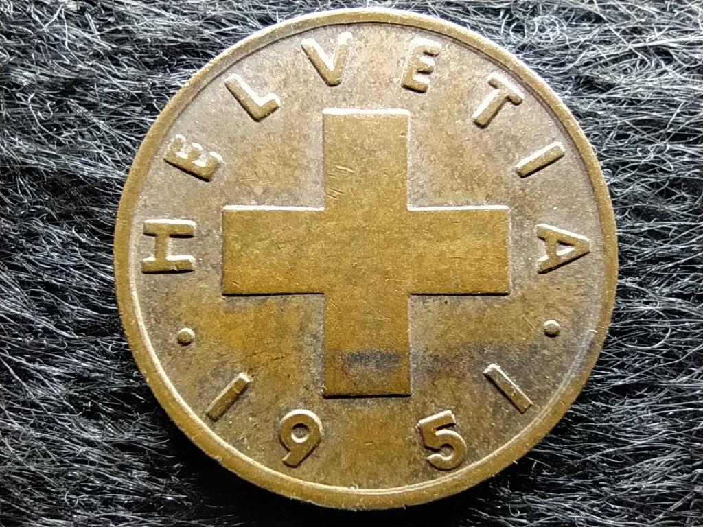 Svájc 1 Rappen 1951 B