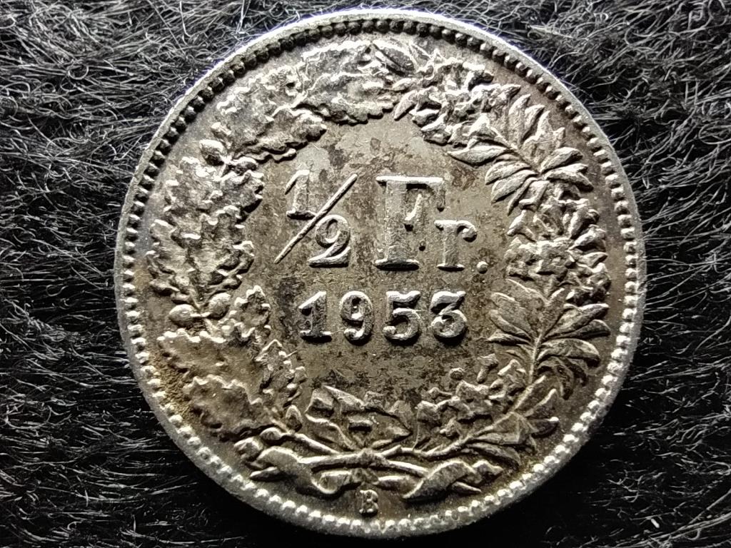 Svájc .835 ezüst 1/2 Frank 1953 B