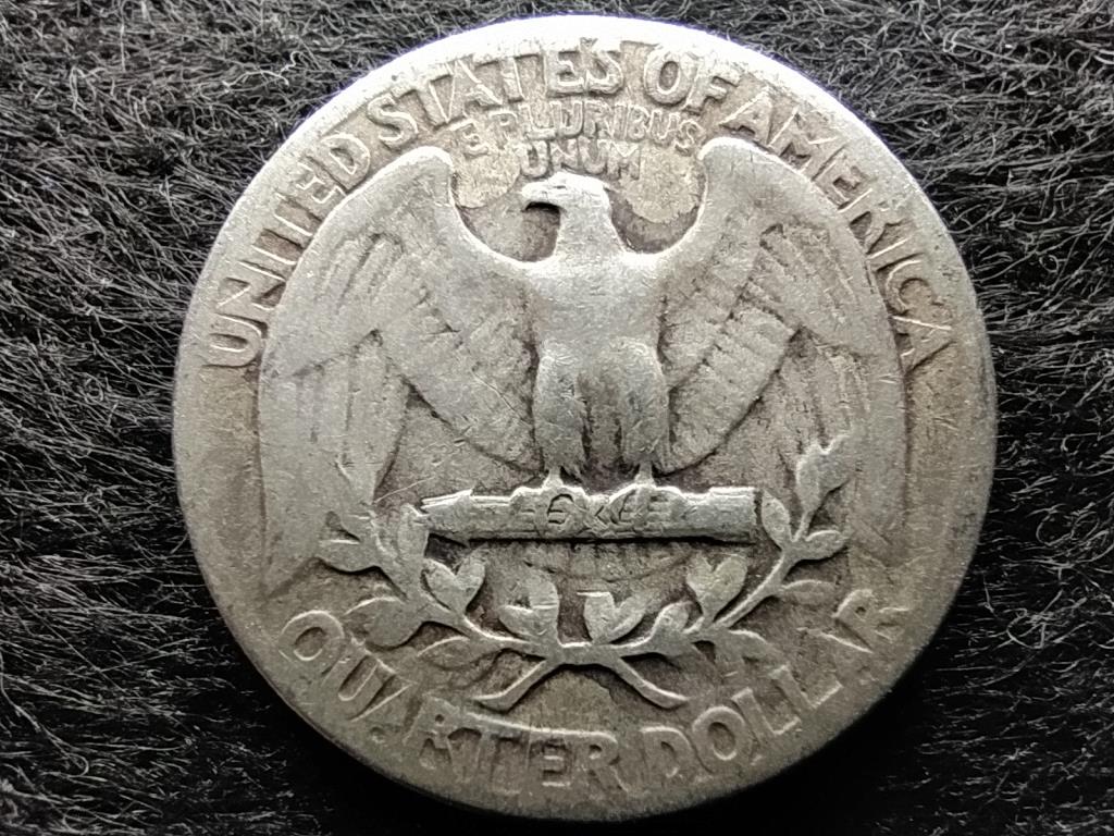 USA Washington silver quarter dollar .900 ezüst 0.25 Dollár 1943