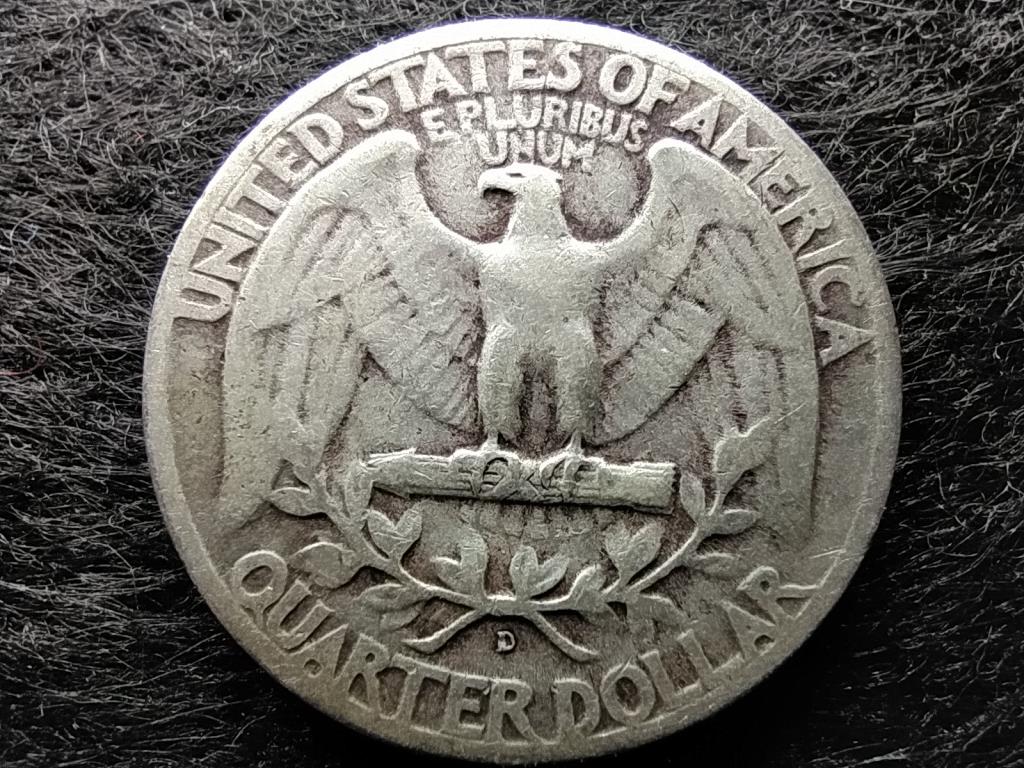 USA Washington silver quarter dollar .900 ezüst 0.25 Dollár 1946 D