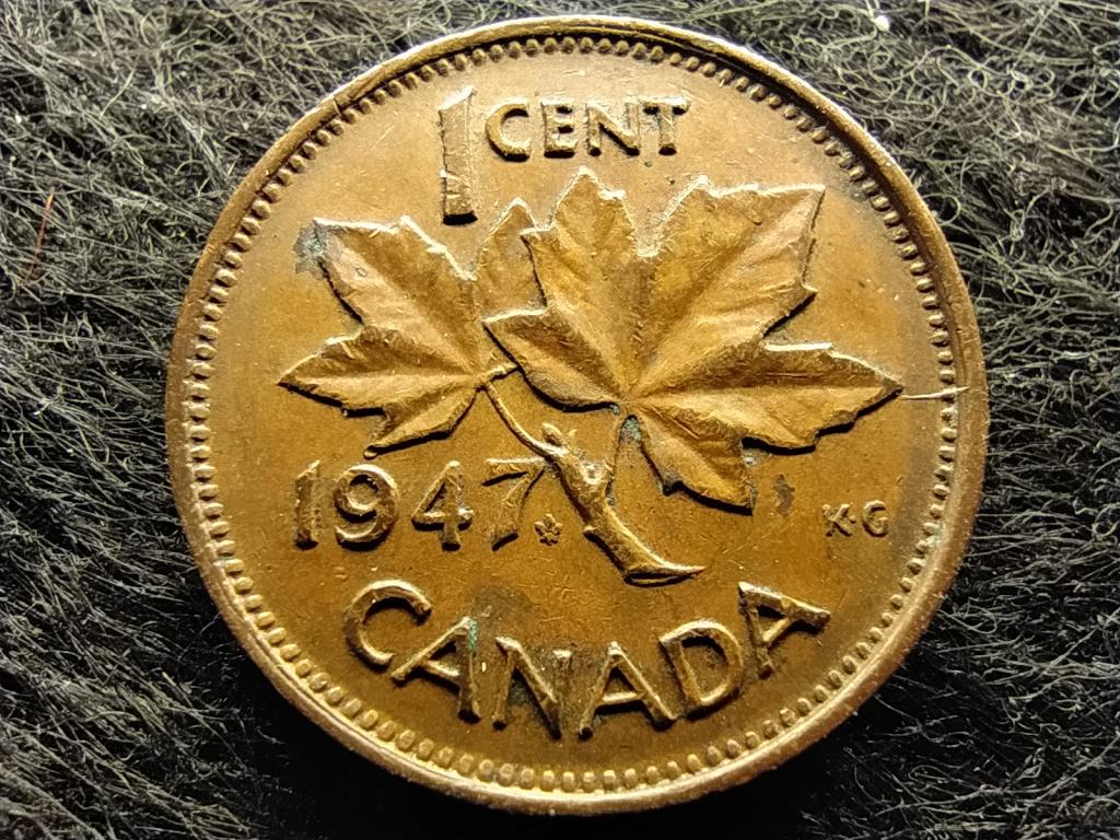 Kanada VI. György 1 Cent 1947
