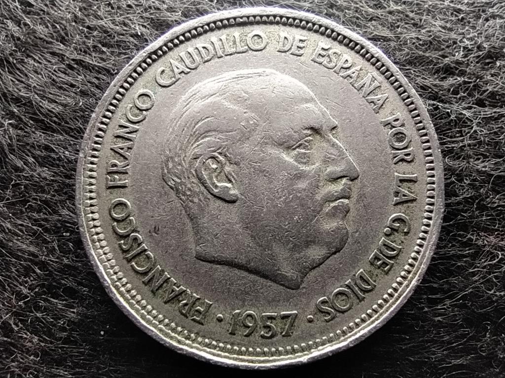 Spanyolország Francisco Franco (1936-1975) 25 Peseta 1957 1958