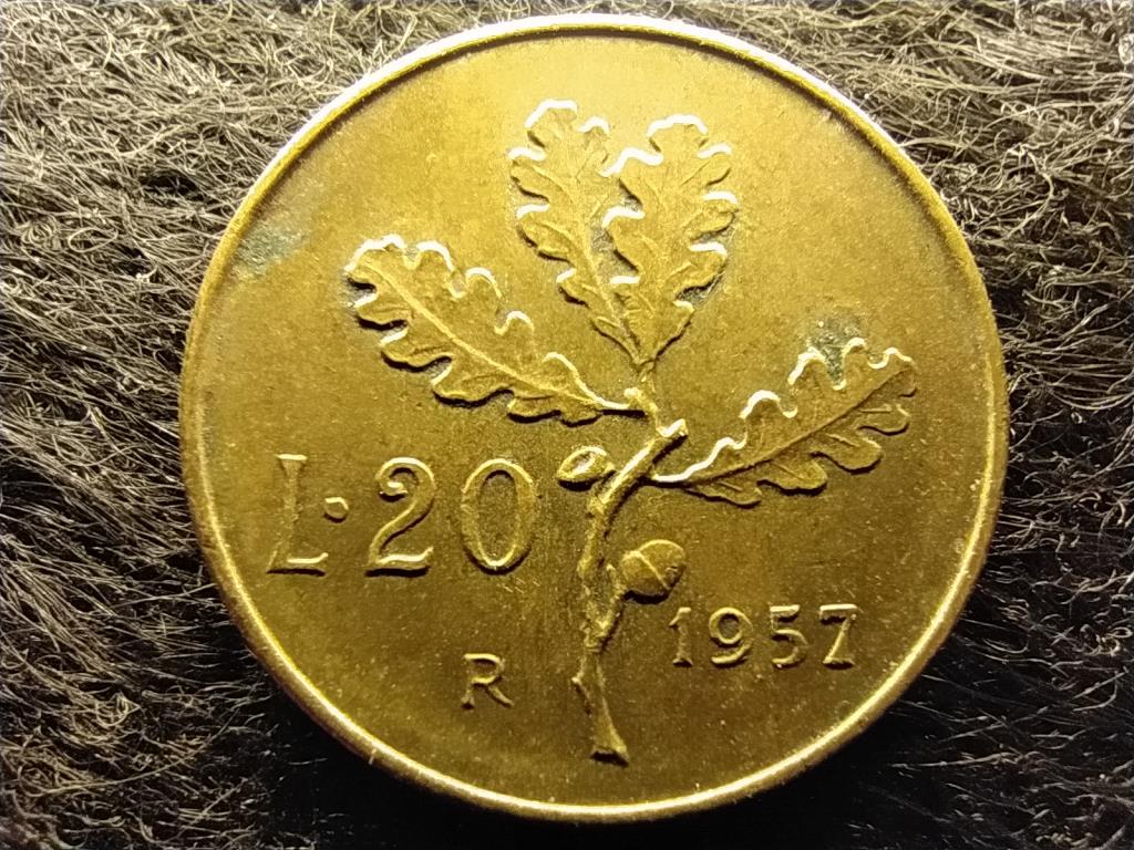 Olaszország Köztársaság (1946-) 20 Líra 1957 R