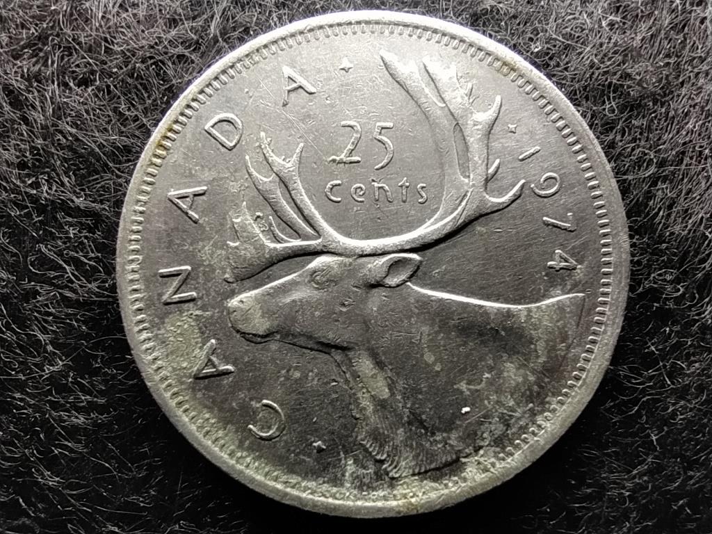 Kanada II. Erzsébet 25 Cent 1974