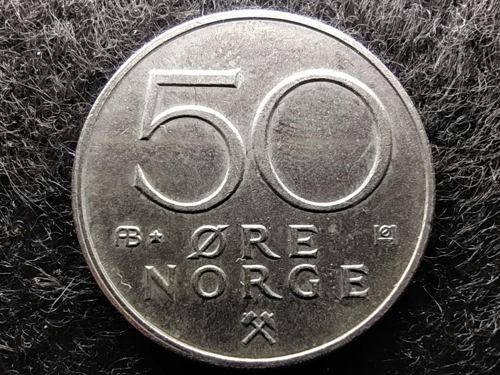 Norvégia V. Olaf (1957-1991) 50 Öre 1980