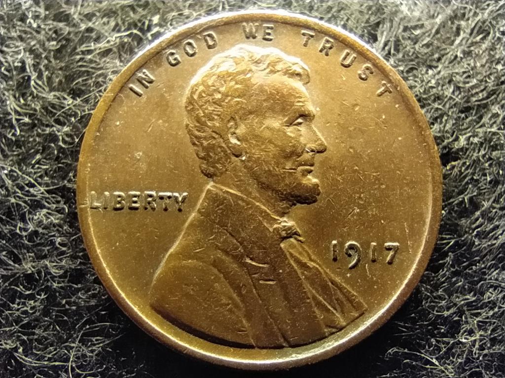 USA Lincoln Búza 1 Cent 1917