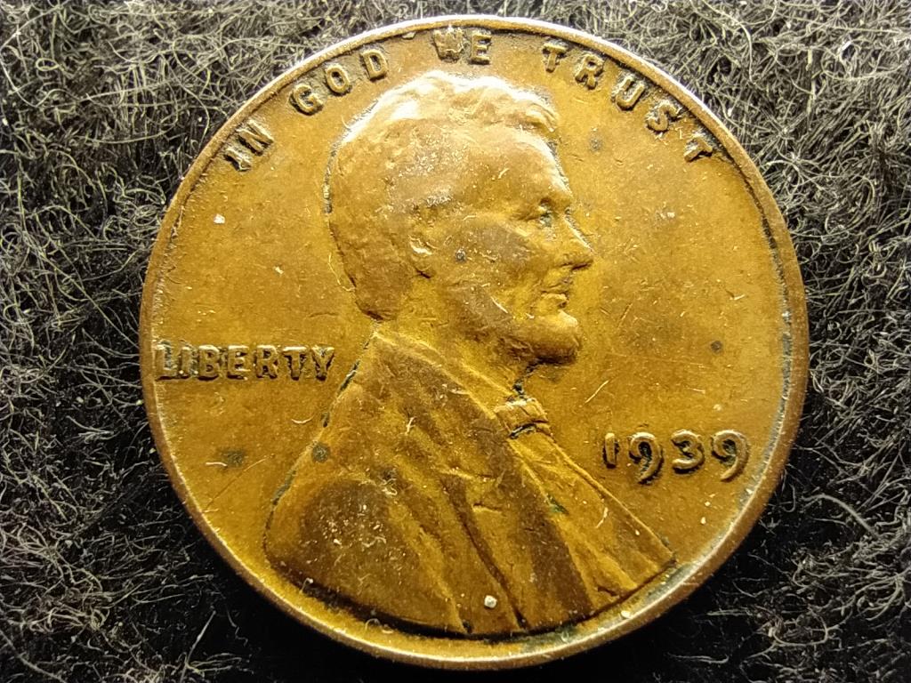 USA Lincoln Búza 1 Cent 1939
