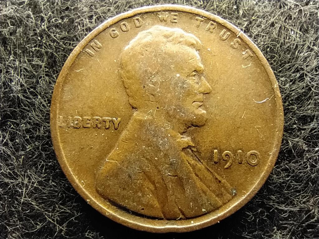 USA Lincoln Búza 1 Cent 1910