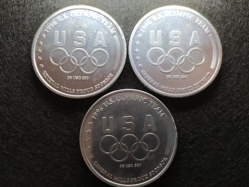 3 db USA olimpiai emlékérem 1996