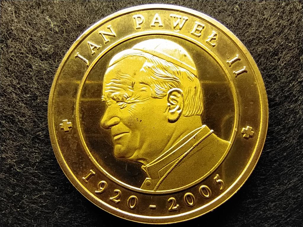 Lengyelország Krakkó II. János Pál pápa sárgaréz érem 32mm
