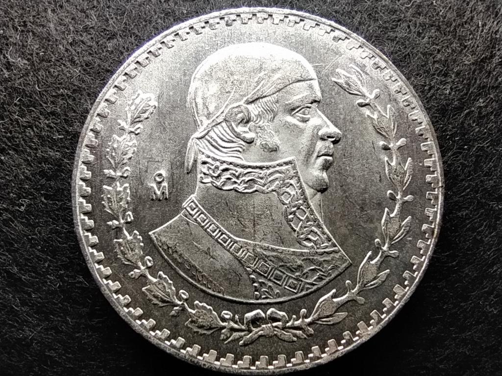 Mexikó Jose Morelos .100 ezüst 1 Pezó 1963 Mo