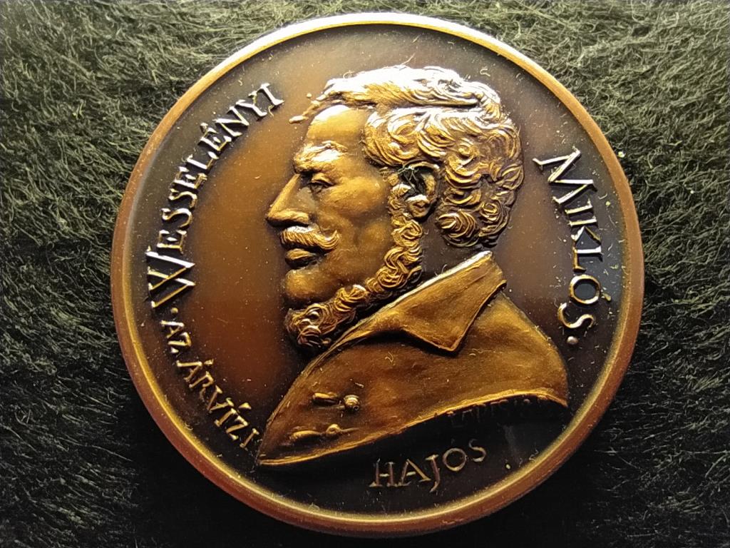 Wesselényi Miklós, az árvízi hajós A pest-budai nagy árvíz 150. évfordulójára 1838-1988 bronz 42,5mm