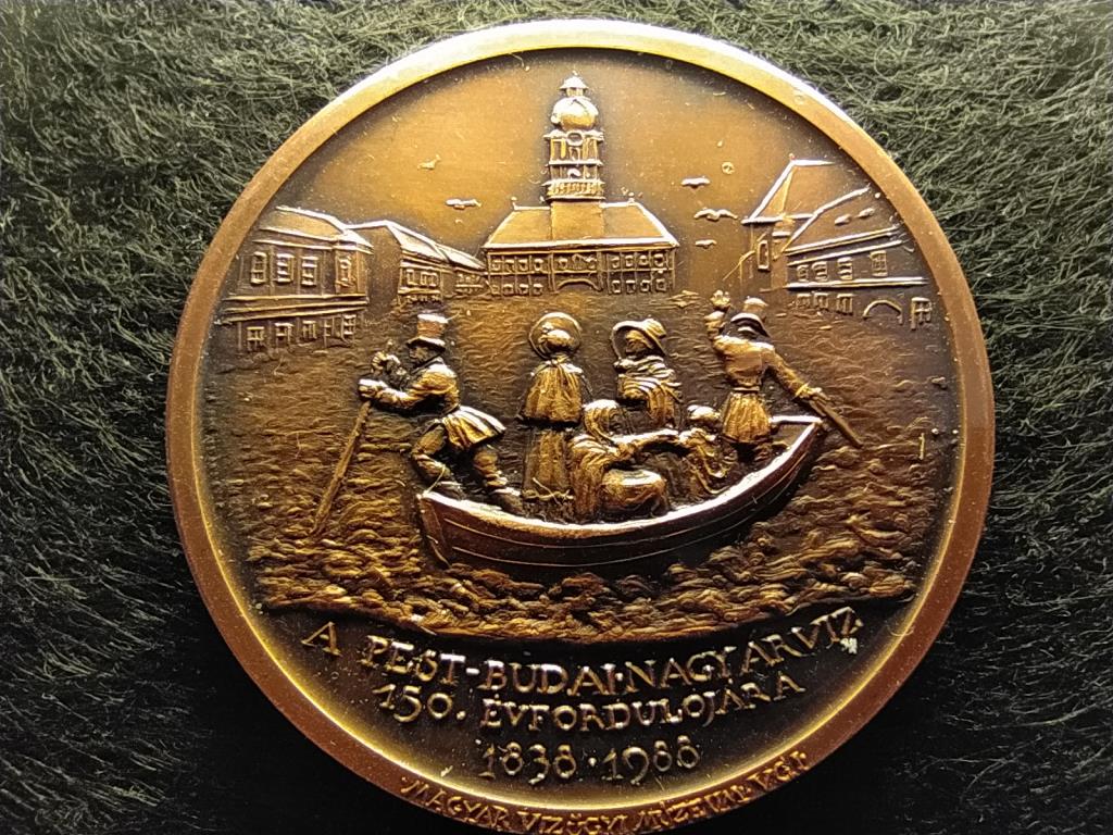 Wesselényi Miklós, az árvízi hajós A pest-budai nagy árvíz 150. évfordulójára 1838-1988 bronz 42,5mm