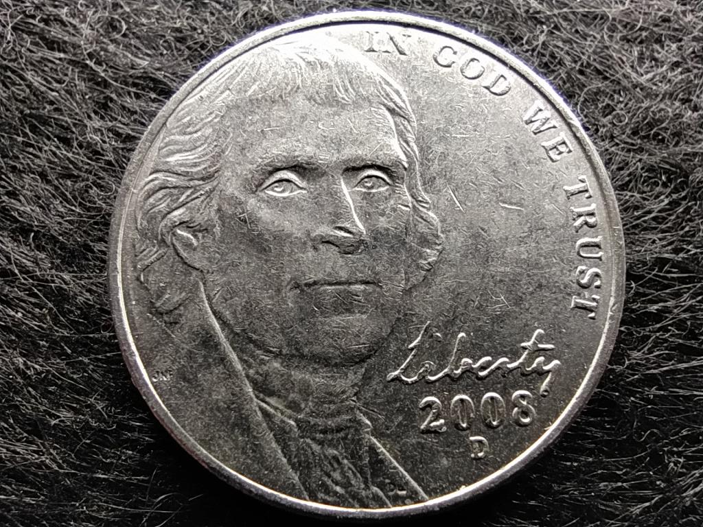 USA Jefferson nikkel Monticello 5 Cent 2008 D