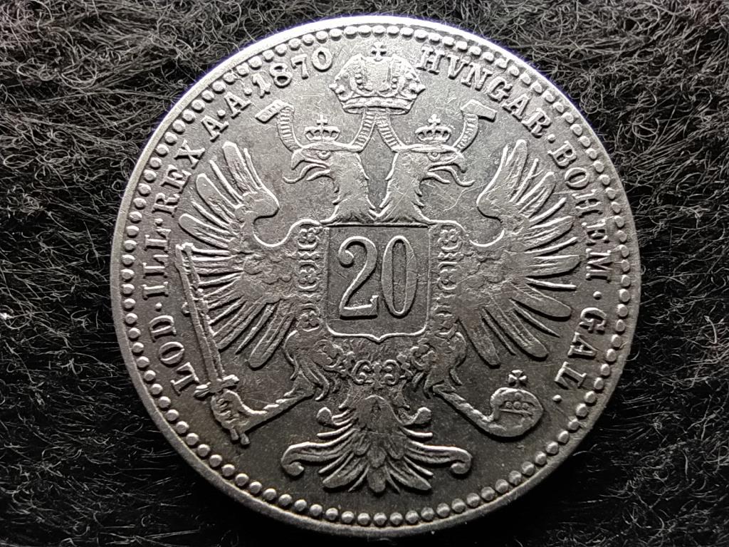 Ausztria Ferenc József .500 ezüst 20 Krajcár 1870