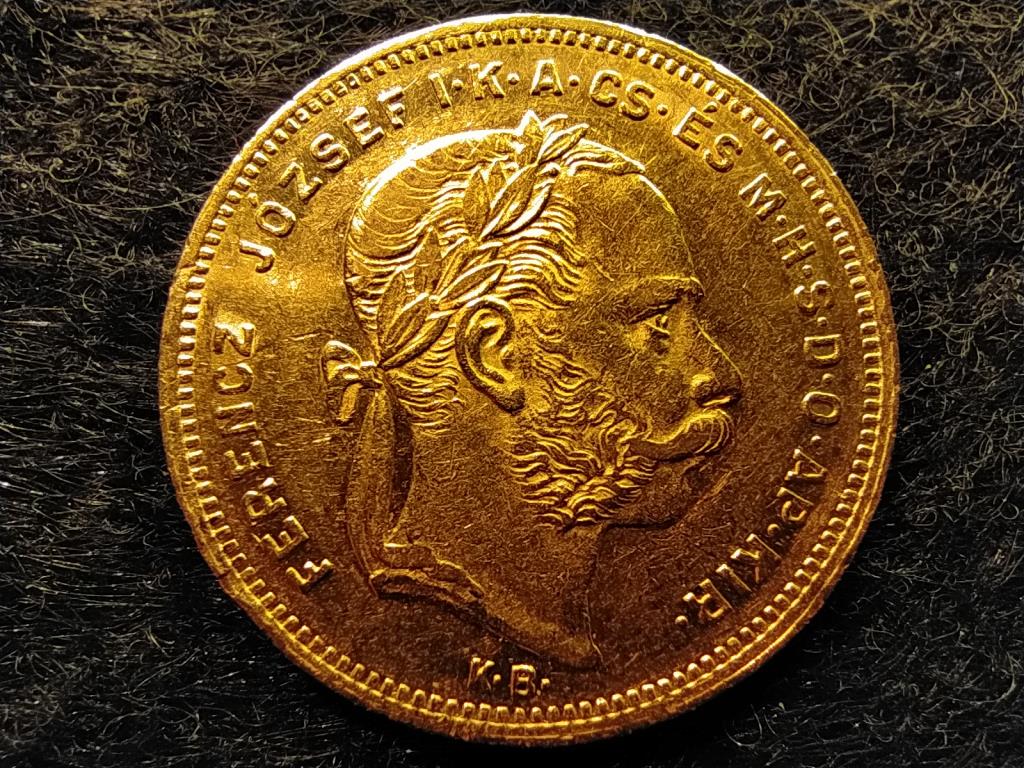 Magyarország I. Ferenc József (1848-1916) .900 arany 20 frank 8 Forint 6,45g 1877 KB