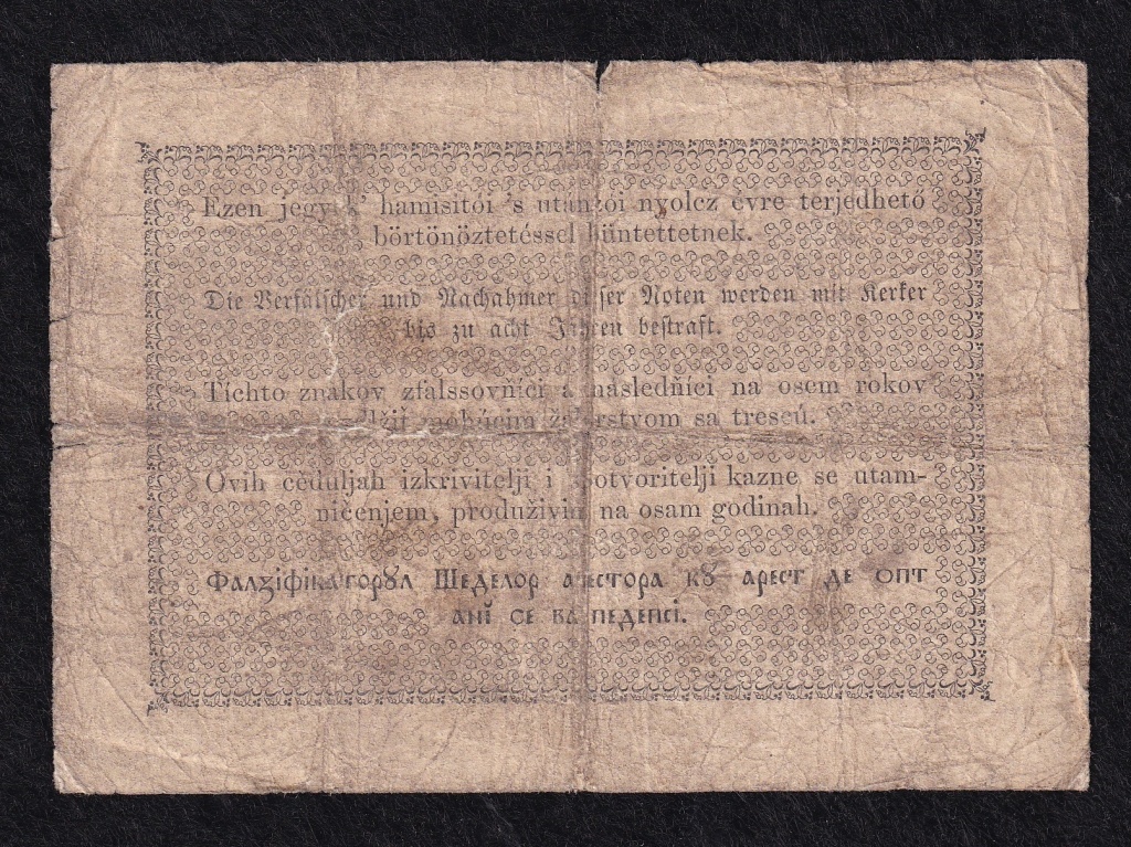 Szabadságharc (1848-1849) Kossuth bankó 1 Forint bankjegy 1848 sérült
