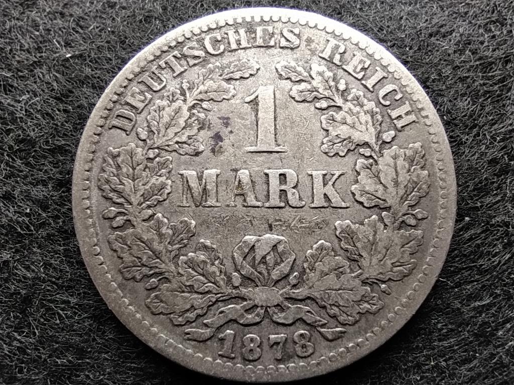 Németország Második Birodalom I. Vilmos (1871-1888) .900 ezüst 1 Márka 1878 B?