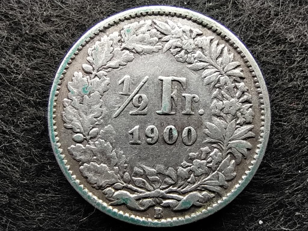 Svájc .835 ezüst 1/2 Frank 1900 B