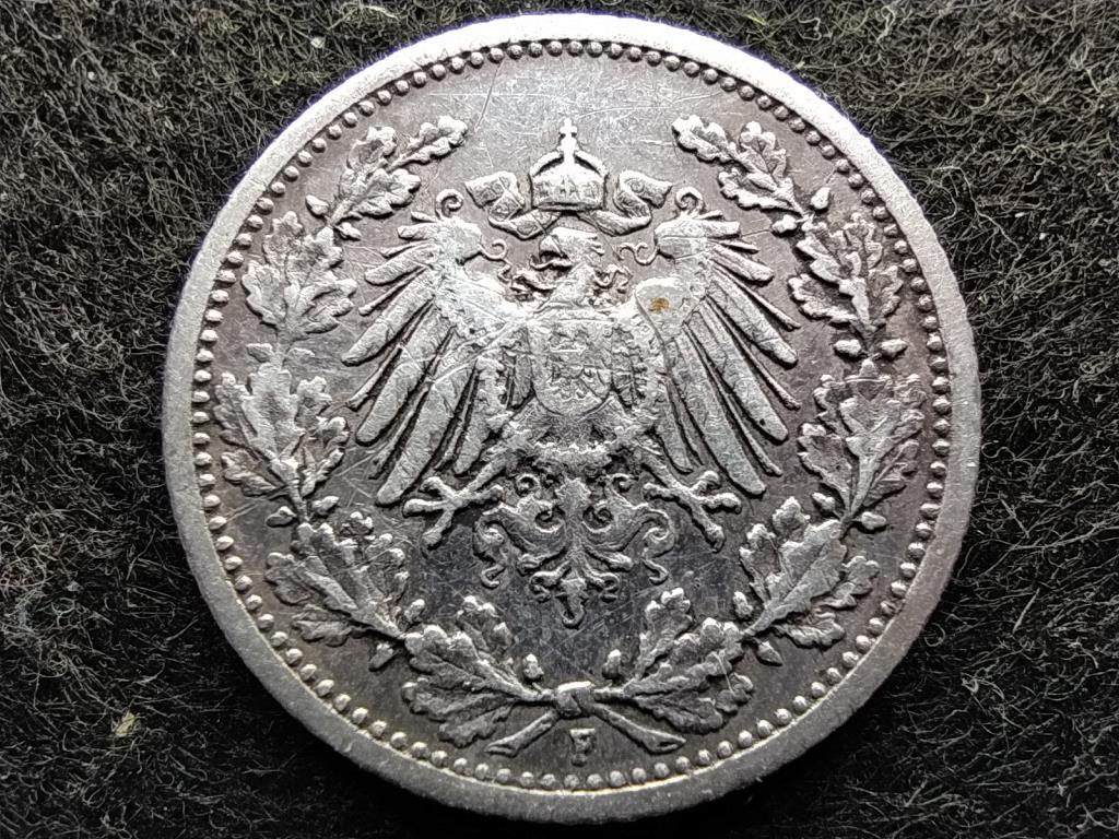 Németország Második Birodalom II. Vilmos (1888-1918) .900 ezüst 1/2 Márka 1909 F