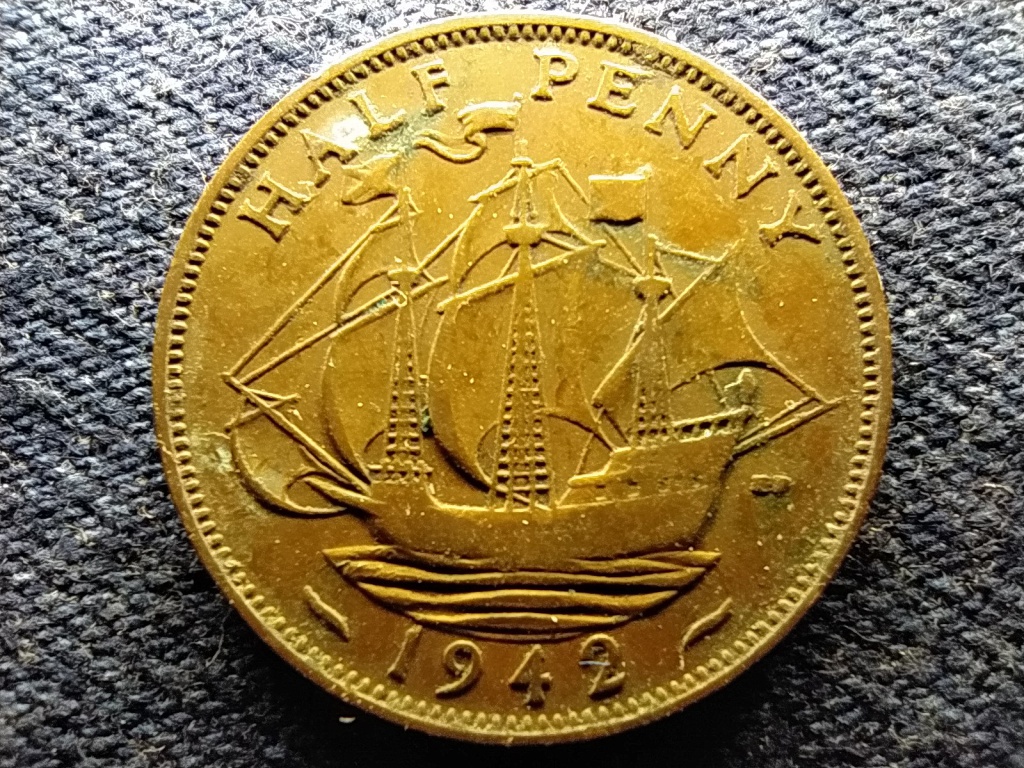 Anglia VI. György (1936-1952) 1/2 Penny 1942 